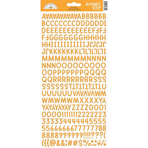 Doodlebug - Alphabet Soup Puffy Stickers 6"X13" - Select from a variety. Each sold separately. Remember spelling words in your alphabet soup? With our new alphabet soup puffy stickers, the possibilities are endless! Available at Embellish Away located in Bowmanville Ontario Canada.