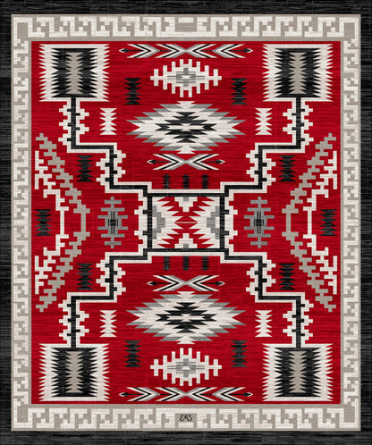 Image of an area rug, Dream Receiver - Red