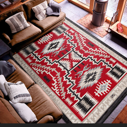 Image of an area rug, Dream Receiver - Red