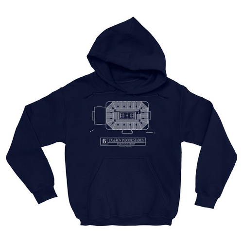 Duke University - Cameron Indoor Stadium (Plan View) Hoodie