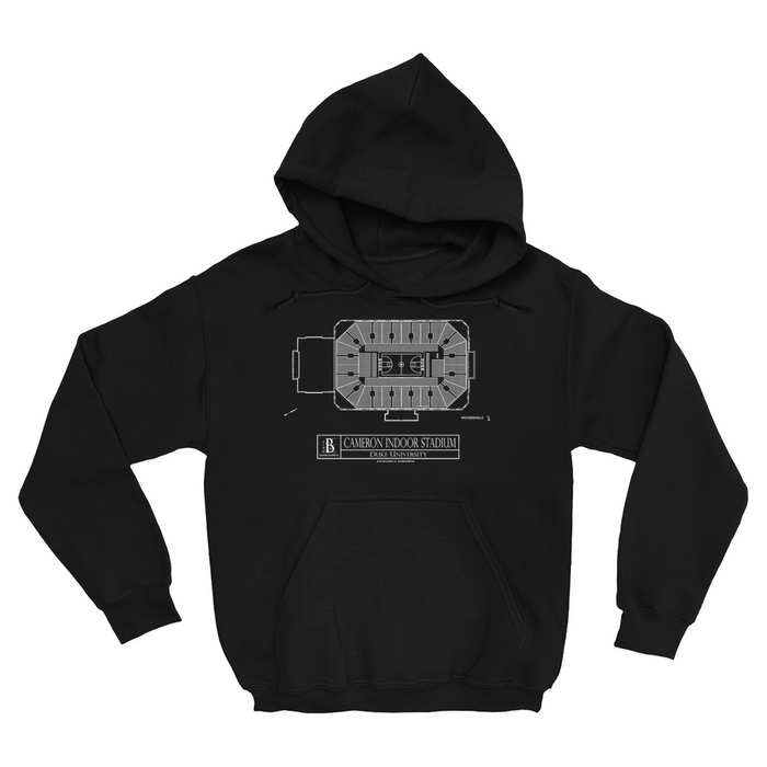 Duke University - Cameron Indoor Stadium (Plan View) Hoodie