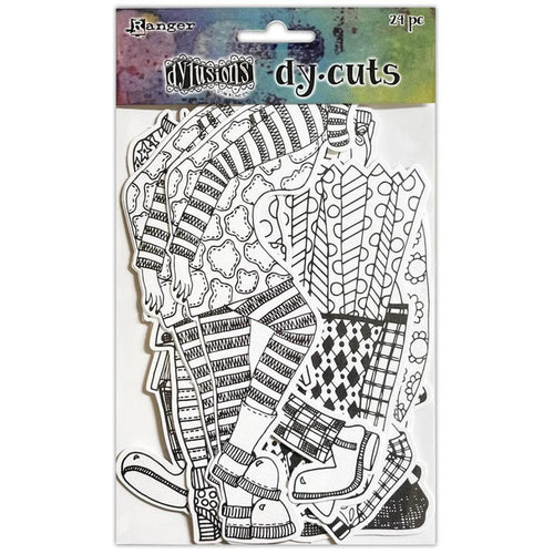 Dyan Reaveley's - Dylusions Dy-Cuts - 24/Pkg - Me Bodies. Dylusions Dy-Cuts are Dylusions original designs that are pre-printed on a heavyweight matte cardstock. Color in with your favorite Dylusions mediums or use as is as black and white. Available at Embellish Away located in Bowmanville Ontario Canada.