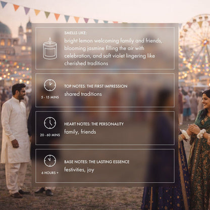 Eid Mubarak Candle | Warm Festive Candle - Footnotes Paper