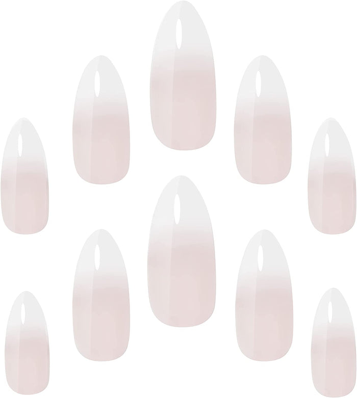 Elegant Touch Acrylic French Stiletto Nails No.01