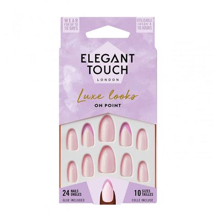 Elegant Touch Luxe Looks Nails On Point, including 24 nails and glue