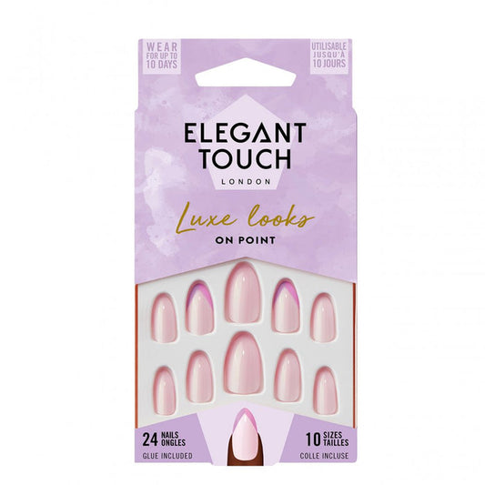 Elegant Touch Luxe Looks Nails On Point, including 24 nails and glue