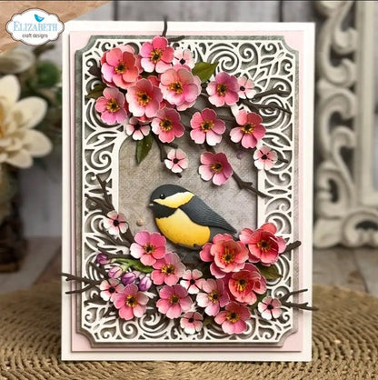 4 sizes of elegant 3D cherry blossoms, perfect for adding depth and layers to your floral designs. Available at Embeillish Away located in Bowmanville Ontario Canada. Example by brand ambassador.