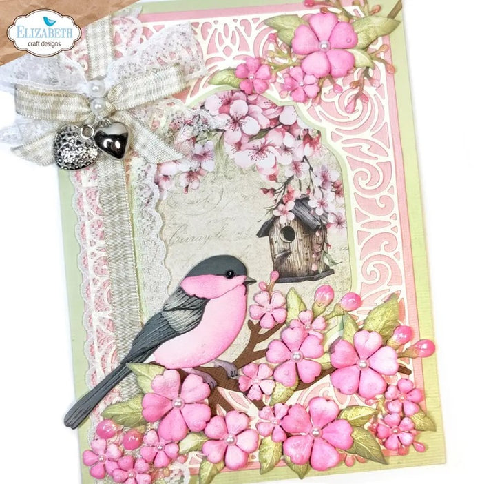 4 sizes of elegant 3D cherry blossoms, perfect for adding depth and layers to your floral designs. Available at Embeillish Away located in Bowmanville Ontario Canada. Example by brand ambassador.