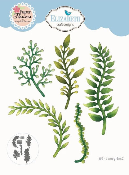 Elizabeth Craft Designs - Die - Greenery Fillers 2. Available at Embellish Away located in Bowmanville Ontario Canada.