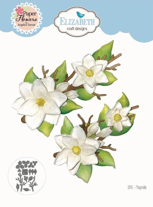 Creates 5 sizes of elegant 3D magnolia flowers perfect for adding depth and layers to your floral designs. At Embellish Away in Bowmanville Ontario Canada.