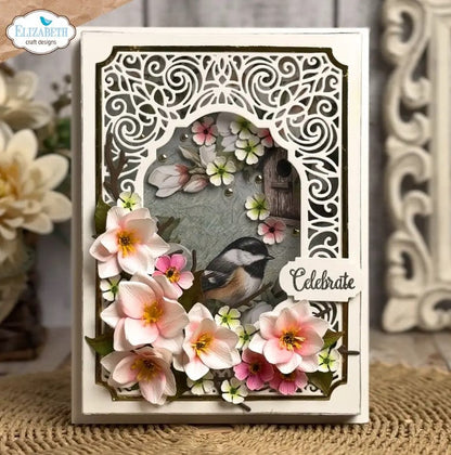 Creates 5 sizes of elegant 3D magnolia flowers perfect for adding depth and layers to your floral designs. At Embellish Away in Bowmanville Ontario Canada. Example by brand ambassador.