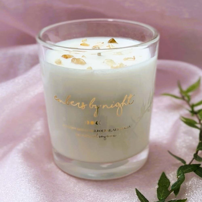 Embers By Night Crystal Infused Candle - Mango Passionfruit - L'Organic