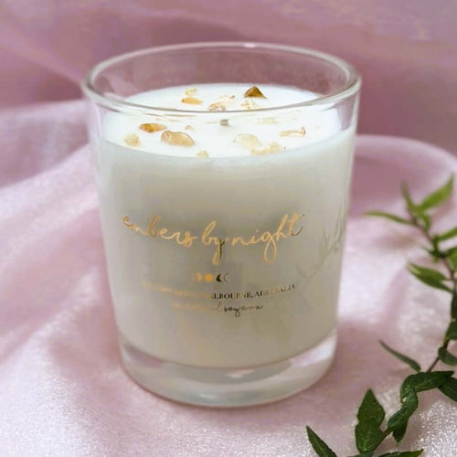 Embers By Night Crystal Infused Candle - Mango Passionfruit - L'Organic