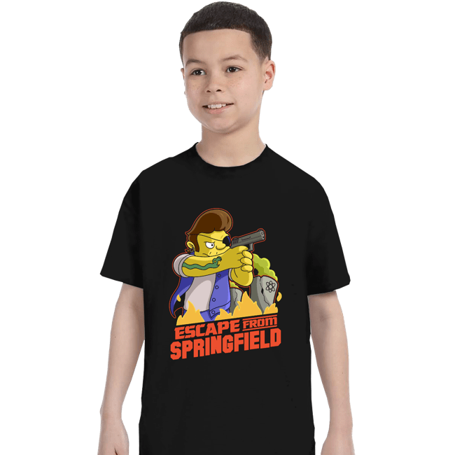 Daily_Deal_Shirts T-Shirts, Youth / XS / Black Escape From Springfield