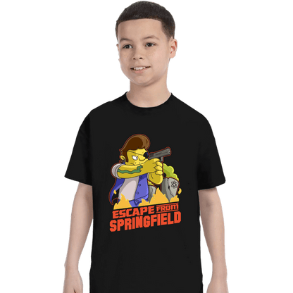 Daily_Deal_Shirts T-Shirts, Youth / XS / Black Escape From Springfield