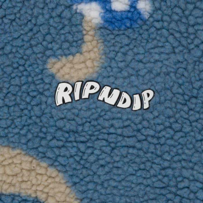 RIPNDIP Euphoria Reversible Polar Fleece Jacket (Charcoal/Slate)