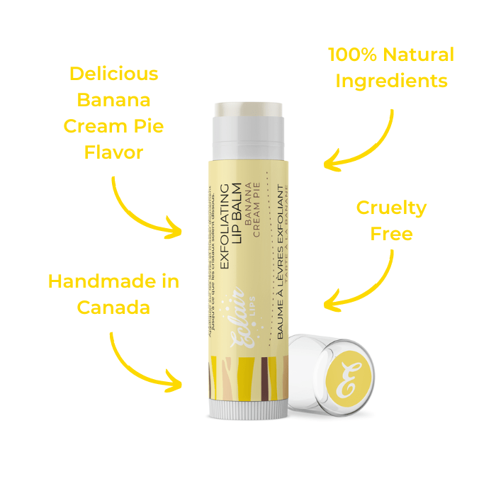 Exfoliating Banana Cream Pie Lip Balm - 100% Natural & Cruelty-Free