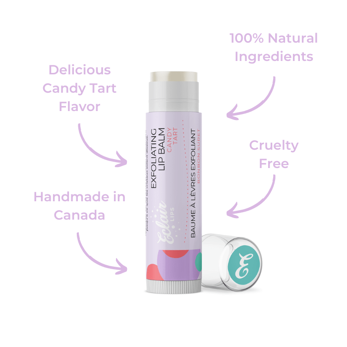 Eclaire Candy Tart Exfoliating Lip Balm - 100% Natural & Cruelty Free