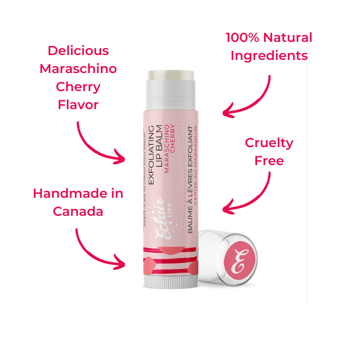 Eclair Exfoliating Lip Balm - Maraschino Cherry - Natural & Cruelty-Free