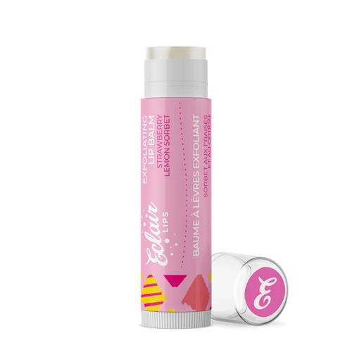 Eclair Lips strawberry lemon sorbet exfoliating lip balm