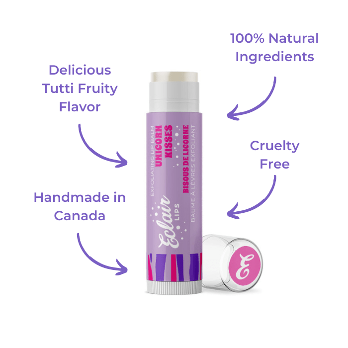 Eclair Lips Unicorn Kisses lip balm - Tutti Fruity flavor