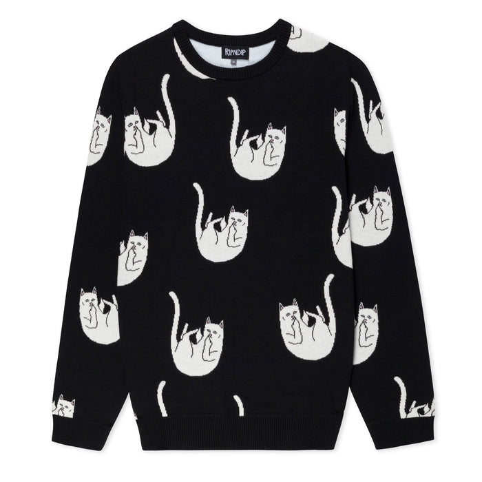 374850 Falling Nerm Knit Sweater (Black)