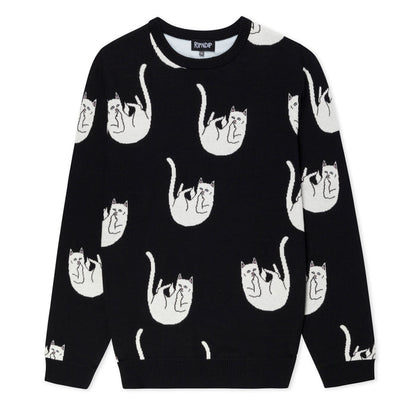 374850 Falling Nerm Knit Sweater (Black)
