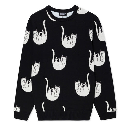 374850 Falling Nerm Knit Sweater (Black)