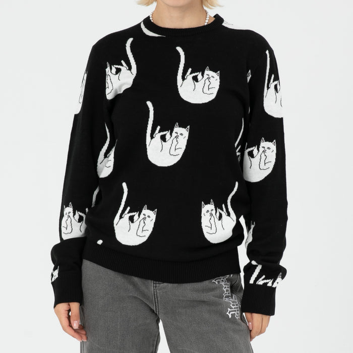 374850 Falling Nerm Knit Sweater (Black)