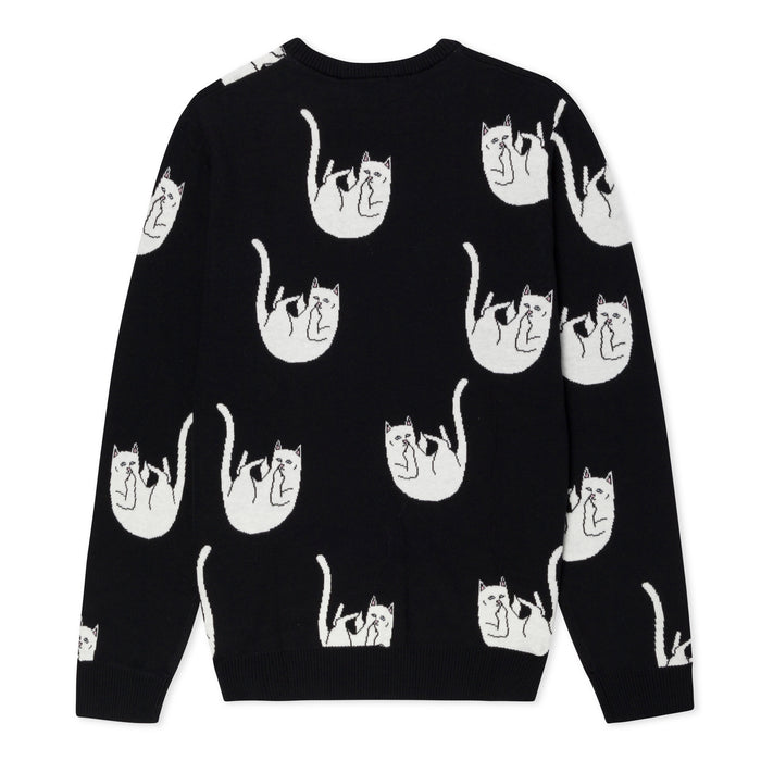 374850 Falling Nerm Knit Sweater (Black)