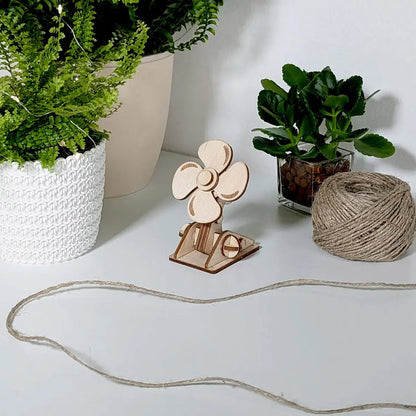 Fan (3D puzzle) Light Plywood - Glowforge