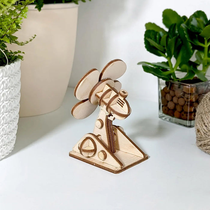 Fan (3D puzzle) Light Plywood- Glowforge