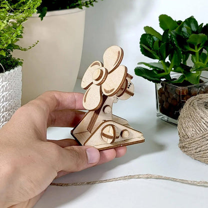 Fan (3D puzzle) Light Plywood - Glowforge