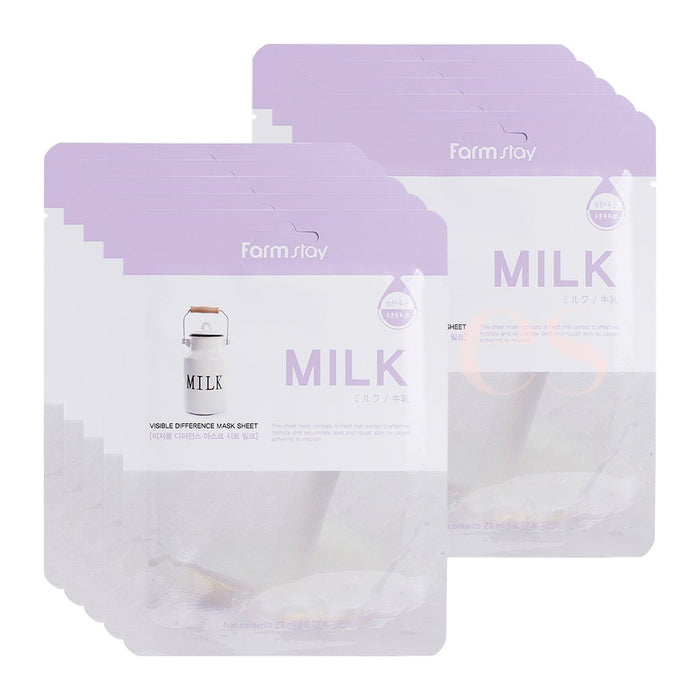 Farmstay Visible Difference Milk Mask Sheet (1 Sheet x 10pcs) (804114)