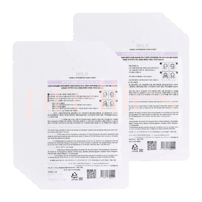 Farmstay Visible Difference Milk Mask Sheet (1 Sheet x 10pcs) (804114)