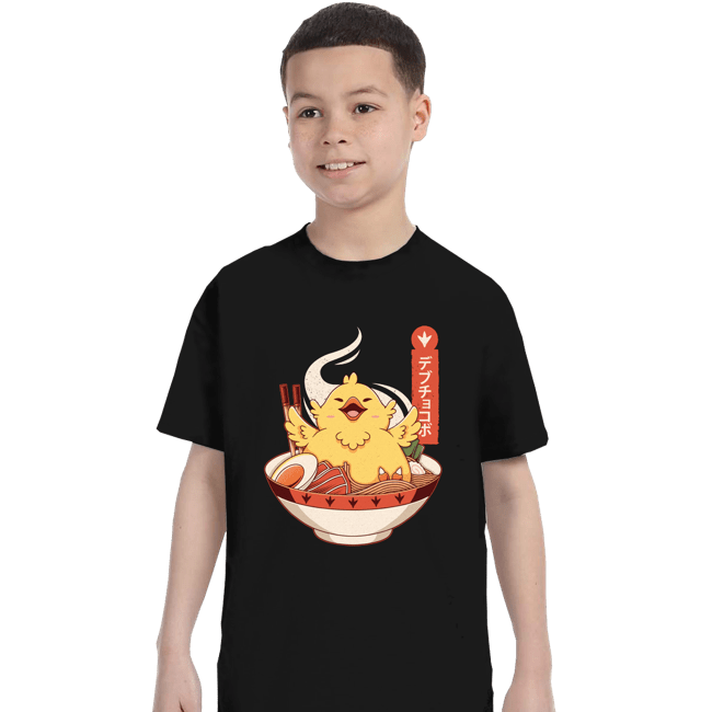 Shirts T-Shirts, Youth / XS / Black Fat Chocobo Ramen