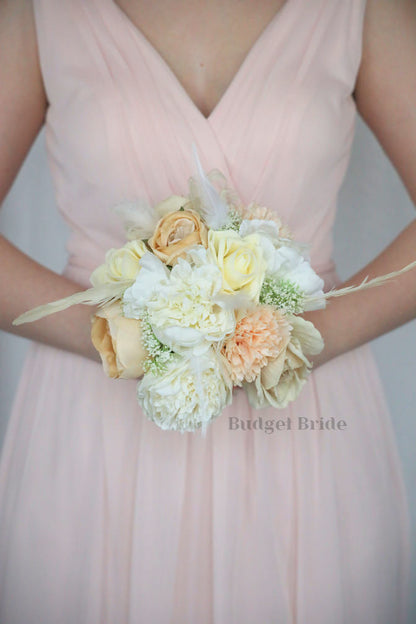 Faux Wedding Bouquet in Beige and Champagne - $58.50 | Remi Collection
