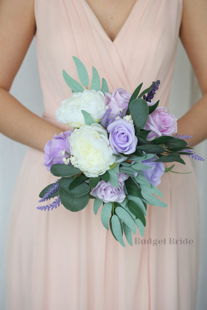 Faux Wedding Bouquet in Mixed Lavenders - $58.50 | Armitage Collection