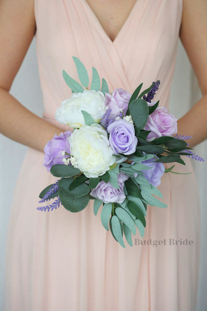 Faux Wedding Bouquet in Mixed Lavenders - $58.50 | Armitage Collection