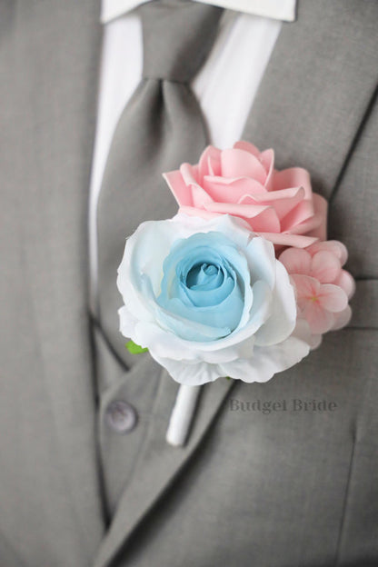 Faux Wedding Bouquet in Pink and Blue - $45.00 | Enoch Collection