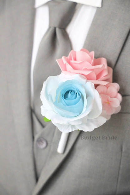 Faux Wedding Bouquet in Pink and Blue - $58.50 | Candy Pink Collection