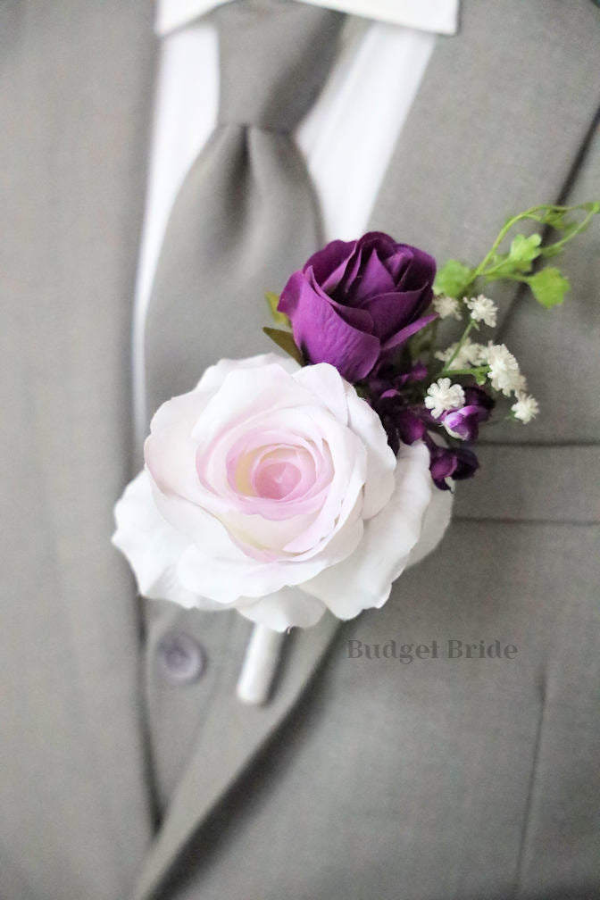 Faux Wedding Bouquet with Purple Wildflowers  - $58.50 | Violet Collection