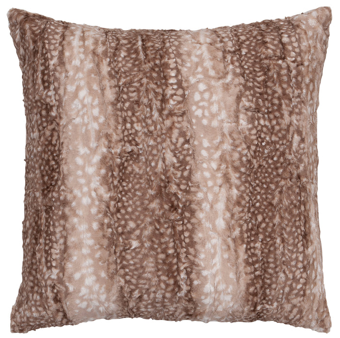 Fawn Tan Faux Fur Euro Sham - 26"x26"