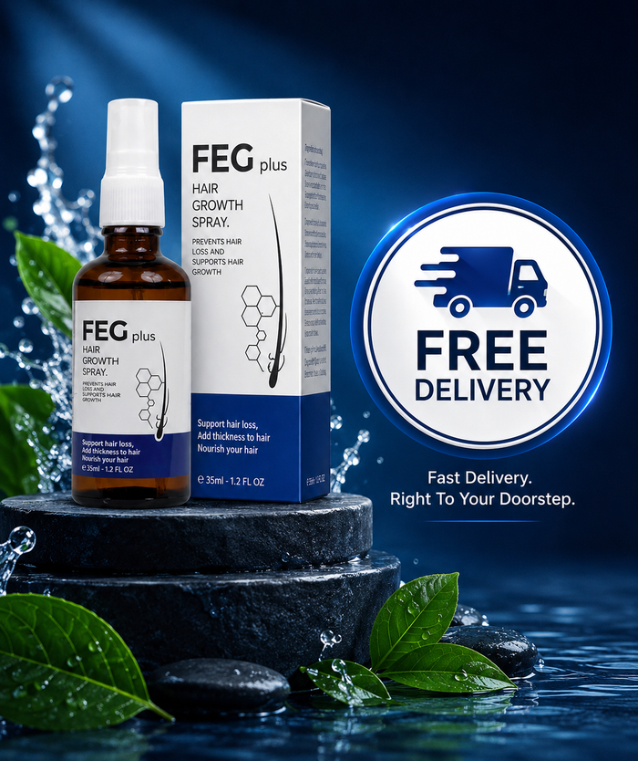 FEG Hair Growth Spray (50ml) — Free Derma Roller + Free Delivery