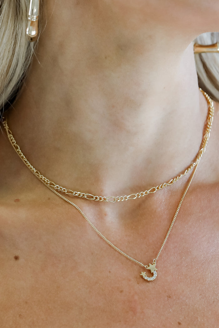 Hazel Gold Layered Chain Necklace