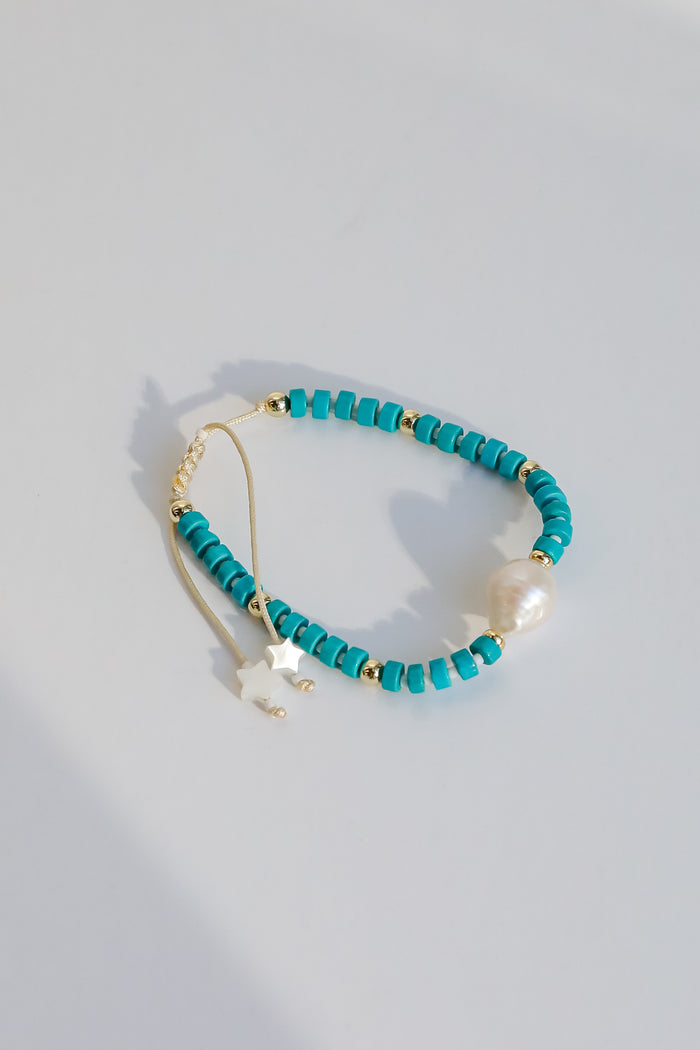 Juliette Teal Beaded Bracelet