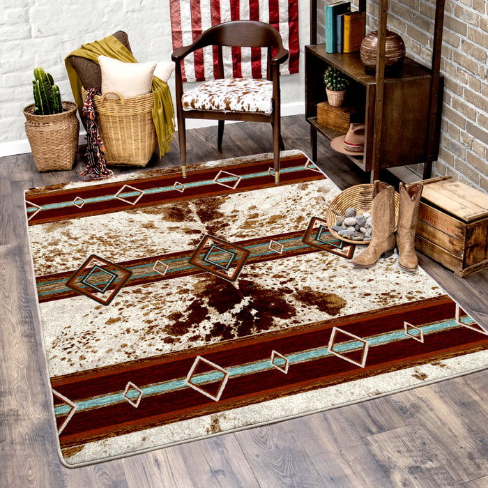 Image of an area rug, Fire Hide - True Western