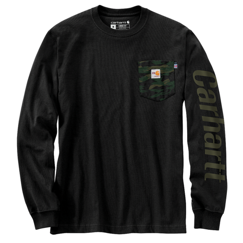 Flame Resistant Force Loose Fit Lightweight Camo Graphic T-Shirt - N04-Black | Carhartt 106617