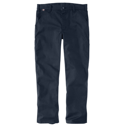 Flame Resistant Rugged Flex Relaxed Fit Duck Utility Work Pant - I26-Navy | Carhartt 105014