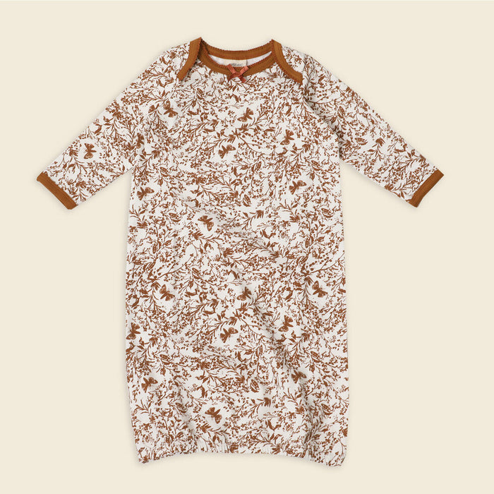 Floral Butterfly Baby Sleep Gown (Organic Cotton)